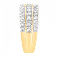 1 ct. tw. Diamond Multi-Row Ring 10K Yellow Gold