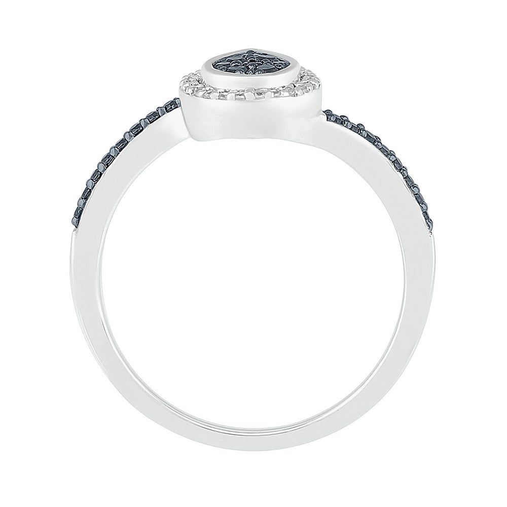 1/4 ct. tw. Black & White Diamond Ring Sterling Silver