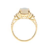 Ethopian Opal & 1/4 ct. tw. Diamond Ring 10K Yellow Gold