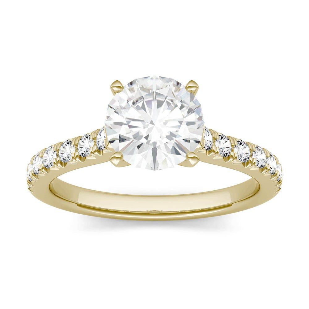 Hearts & Arrows Moissanite Ring 14K Gold (1 / ct. tw