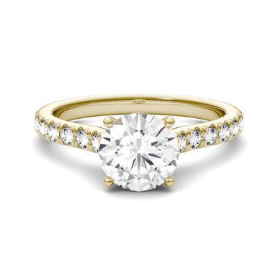 Hearts & Arrows Moissanite Ring 14K Gold (1 / ct. tw