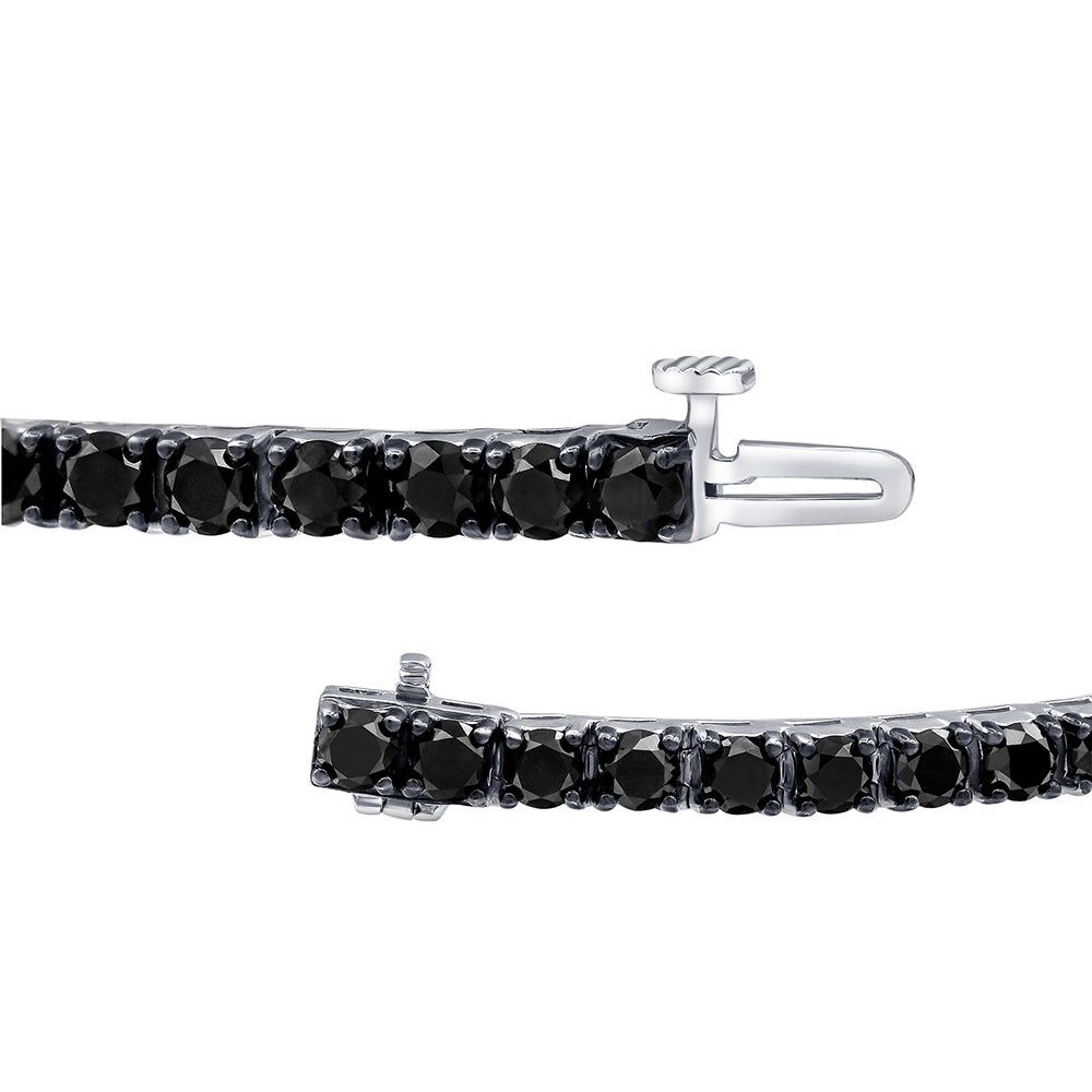 Men's 7 1/2 ct. tw. Black Diamond Bracelet in Black Rhodium