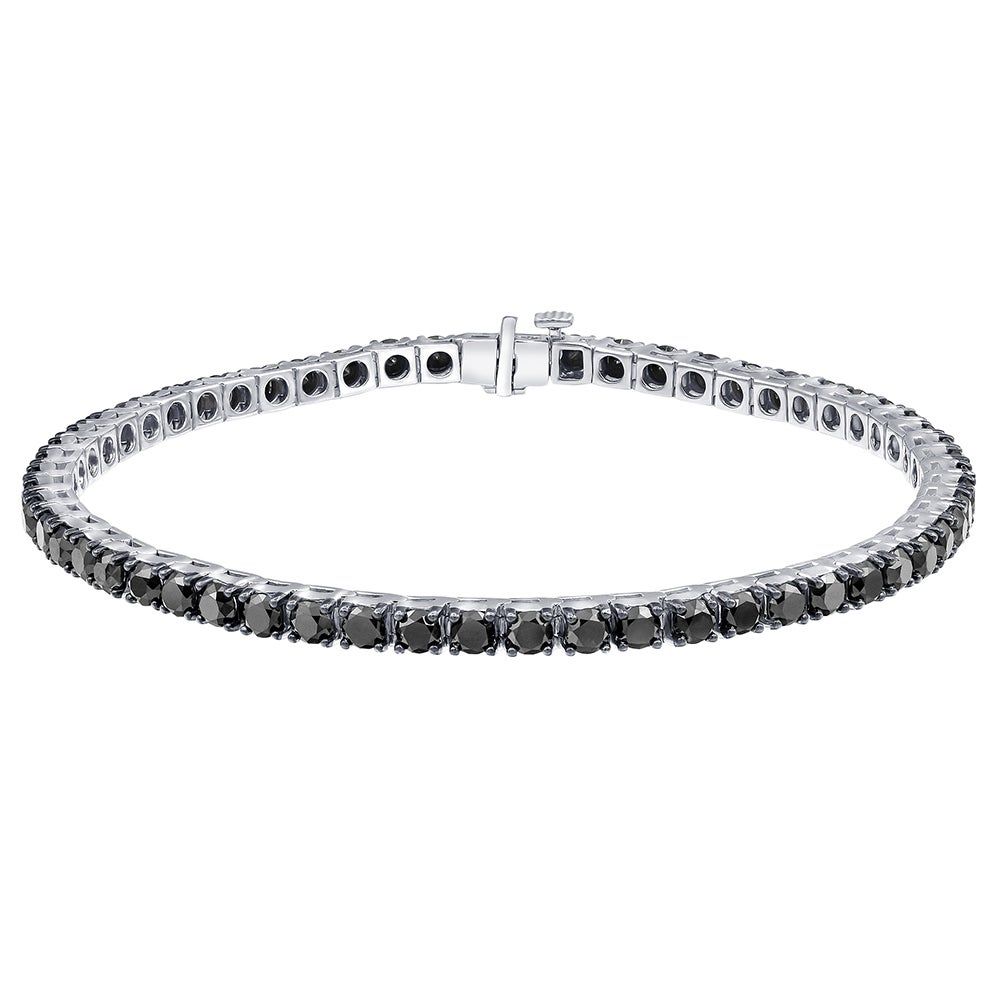 Men's 7 1/2 ct. tw. Black Diamond Bracelet in Black Rhodium