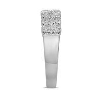 Diamond Double Row Anniversary Band 10K White Gold (1 ct. tw.)