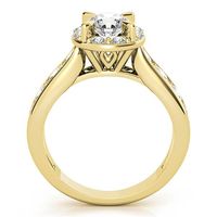 7/8 ct. tw. Diamond Halo Engagement Ring 14K Yellow Gold