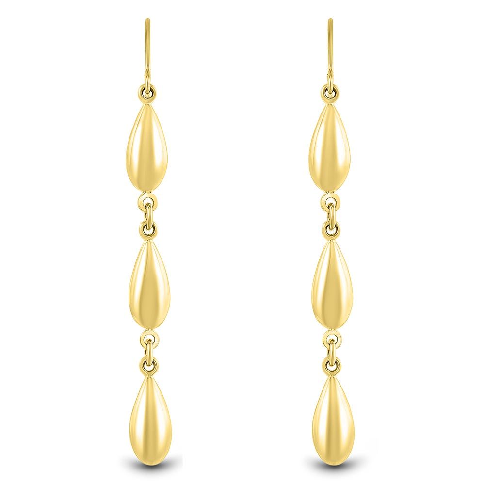 Teardrop Earrings in 14K Yellow Gold