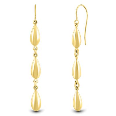 Teardrop Earrings in 14K Yellow Gold