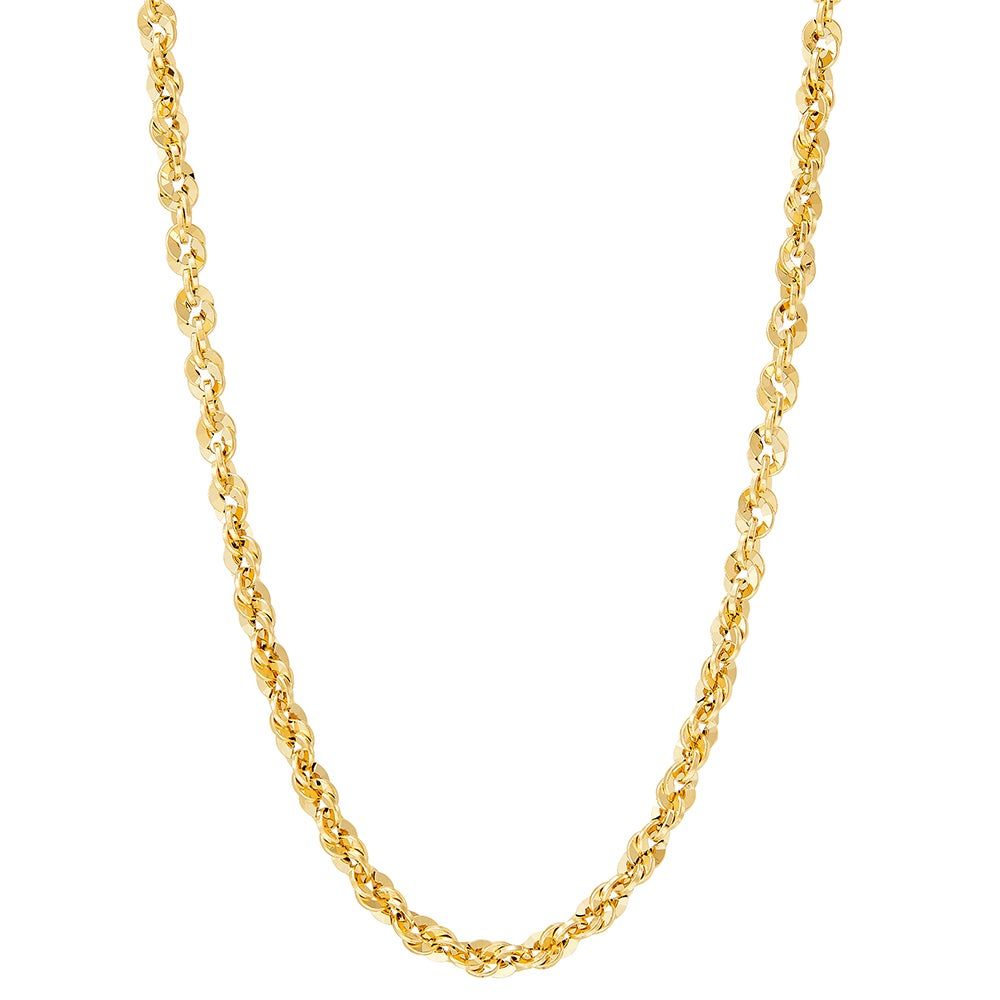 Hollow Twisted Chain in 14K Yellow Gold, 18"