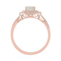 Opal & 1/3 ct. tw. Diamond Ring 10K Rose Gold