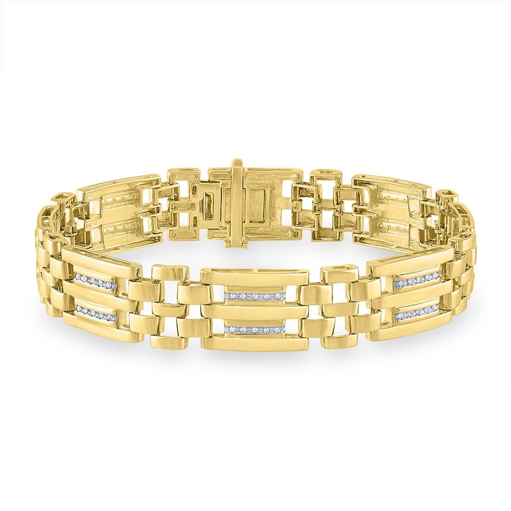 1/4 ct. tw. Diamond Bracelet in 10K Yellow Gold