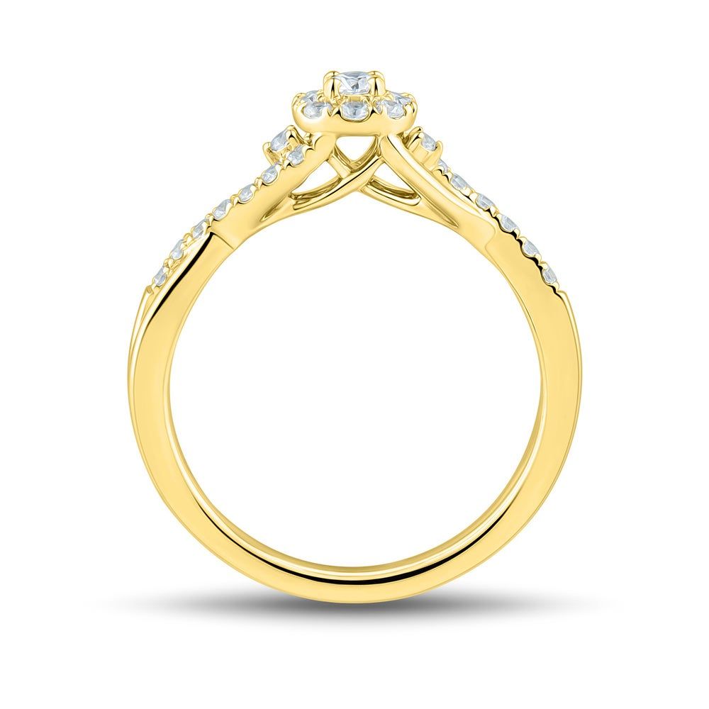Lab Grown Diamond Twist Promise Ring in 14K Yellow Gold (1/3 ct. tw.)