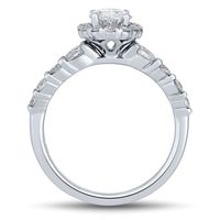 Lab Grown Diamond Oval Engagement Ring 14K White Gold (1 3/4 ct. tw.)