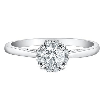 1/2 ct. tw. Diamond Engagement Ring 18K White Gold