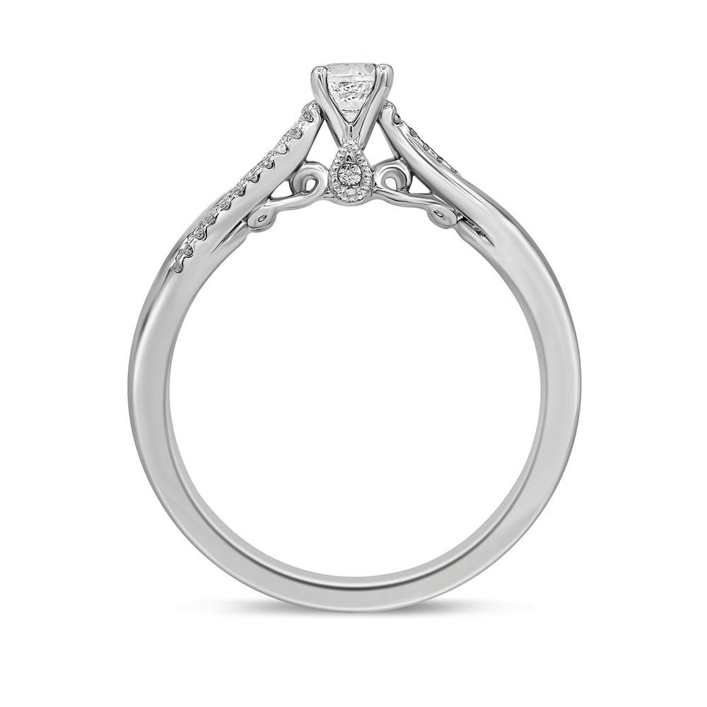 ct. tw. Diamond Engagement Ring 10K White Gold