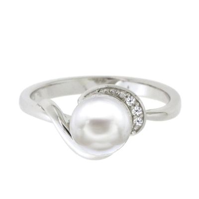 Freshwater Cultured Pearl Ring Sterling Silver