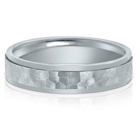 Men's Hammer Finish Band Platinum