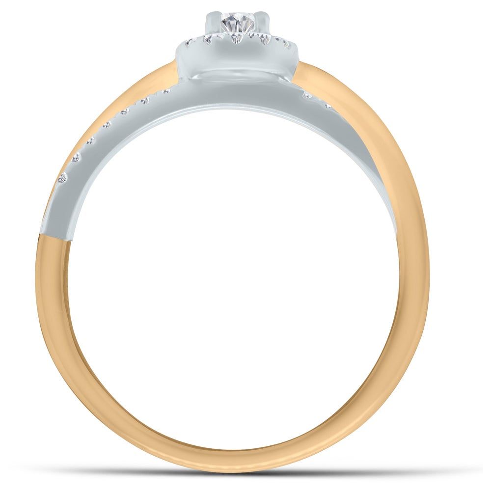 1/4 ct. tw. Diamond Engagement Ring 14K Yellow & White Gold