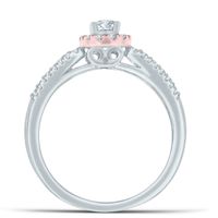 ct. tw. Diamond Engagement Ring 14K Rose & White Gold
