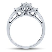 1/8 ct. tw. Diamond Three-Stone Engagement Ring in 10K White Gold