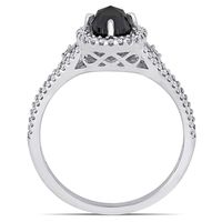 1 1/ ct. tw. Black & White Diamond Ring 14K Gold