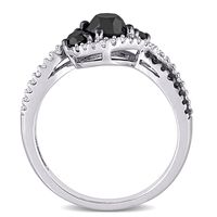 1 / ct. tw. Black & White Diamond Ring 10K Gold