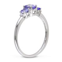 Tanzanite & Diamond Ring 10K White Gold