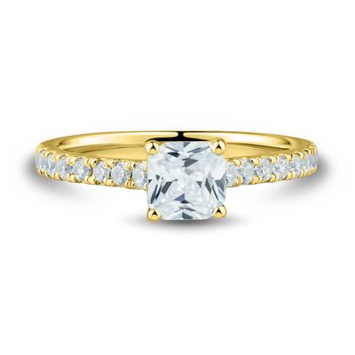 lab grown diamond cushion-cut engagement ring 14k gold (1 1/3 ct. tw