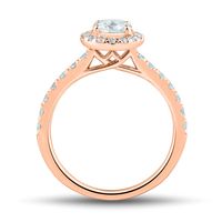 lab grown diamond round engagement ring 14k rose gold (1 1/4 ct. tw.)