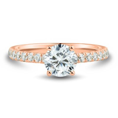 lab grown diamond engagement ring 14k rose gold (1 1/3 ct. tw.)