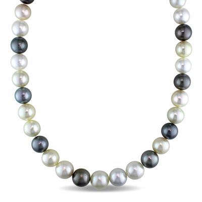 South Sea & Tahitian Pearl Necklace in 14K Yellow Gold