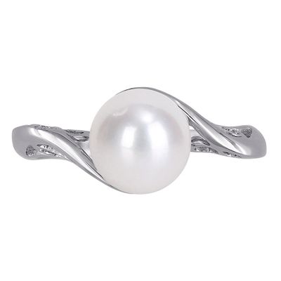 Freshwater Cultured Pearl Ring 10K White Gold