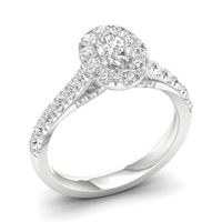 Eden Oval Lab Grown Diamond Engagement Ring Platinum (1 1/4 ct. tw.)