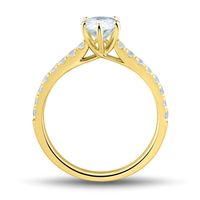 Lab Grown Diamond Pear-Shaped Engagement Ring 14k gold (1 1/ ct. tw