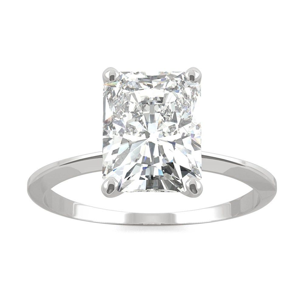 Radiant-Cut Moissanite Solitaire Ring Platinum (2 ct.)