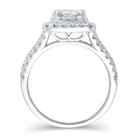 Lab Grown Diamond Pave Split-Shank Engagement Ring 14K White Gold (1 1/2 ct. tw.)