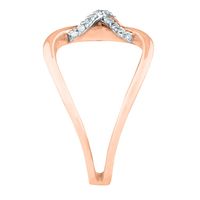 Diamond Crossover Ring 10K Rose Gold (1/10 ct. tw.)