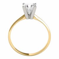Princess-Cut Diamond Solitaire Engagement Ring 14K Yellow Gold (1 ct.)