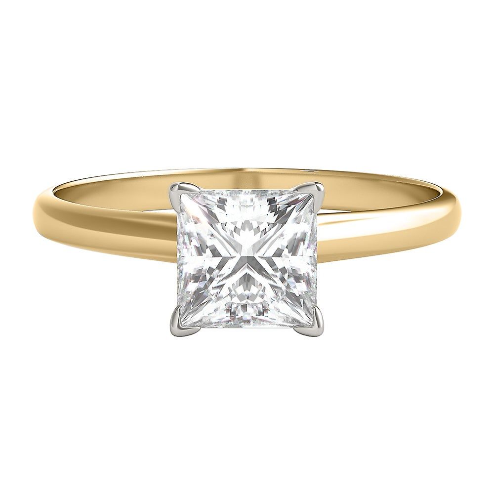 Princess-Cut Diamond Solitaire Engagement Ring 14K Yellow Gold (1 ct.)