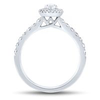 Lab Grown Diamond Marquise Halo Engagement Ring 14K White Gold (1 1/4 ct. tw.)