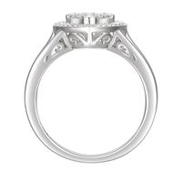 Heart Cluster Diamond Ring 10K White Gold (1/3 ct. tw.)