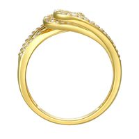 Diamond Wave Ring 10K Yellow Gold (1/2 ct. tw.)