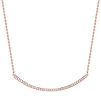 Diamond Smile Necklace in 10K Rose Gold (1/3 ct. tw.)