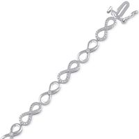 Diamond Infinity Bracelet in Sterling Silver (1/10 ct. tw.)
