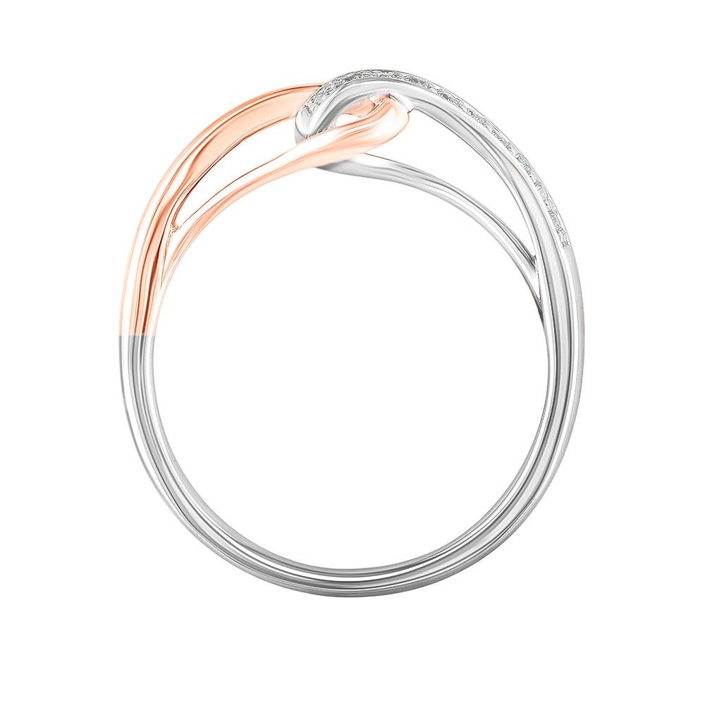 Diamond Loop Ring 14K White & Rose Gold (1/10 ct. tw.)