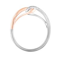 Diamond Loop Ring 14K White & Rose Gold (1/10 ct. tw.)