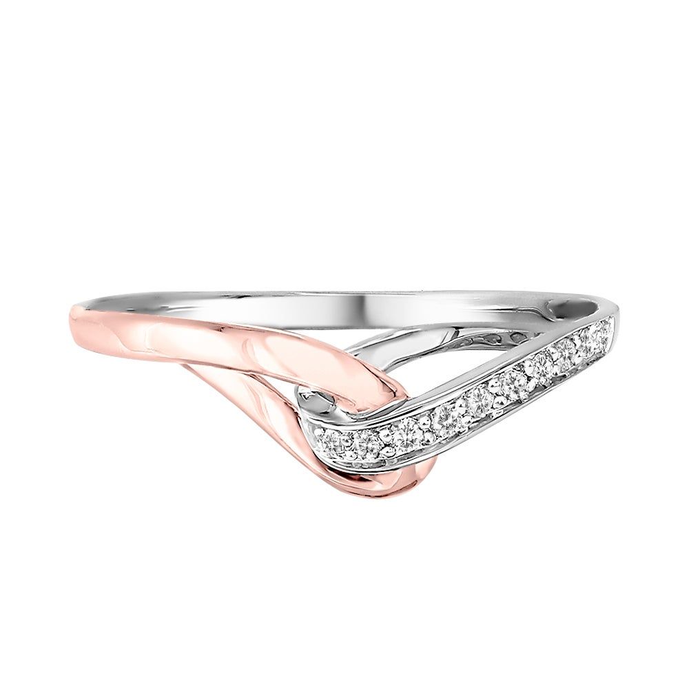 Diamond Loop Ring 14K White & Rose Gold (1/10 ct. tw.)