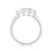 Three-Stone Princess-Cut Diamond Engagement Ring 10K White Gold (1 ct. tw.)