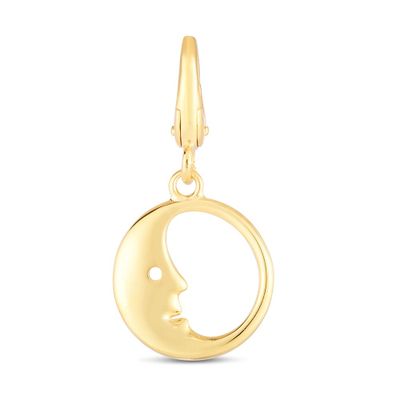 Moon Charm in 10K Yellow Gold