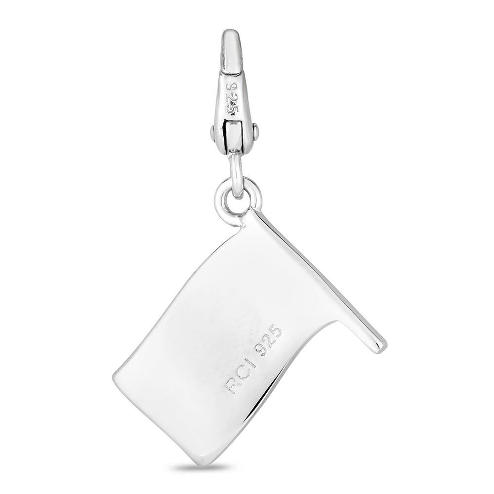 Flag Charm in Sterling Silver