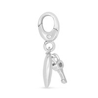 Heart Lock & Key Charm in Sterling Silver